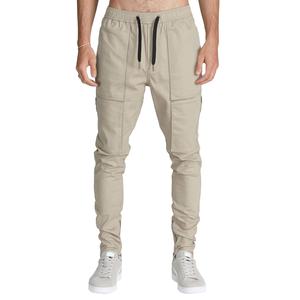 Cargo OEM personalizado 100% algodón orgánico Multi bolsillos Streetwear pierna ancha suelta holgada pantalones Cargo para hombres - Product Image 5