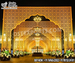 Trending Wedding Metal Arch Gate Entrance Customized Lightweight Professional Modern Laser Cut Entryway Arches for Big Events UK - Product Image 5