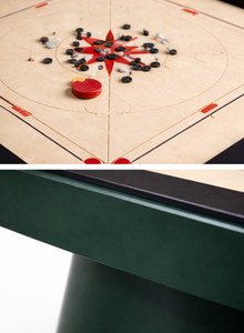 Tablero de Carrom de Madera de Primera Calidad con Esquinas Cuadradas para 4 Jugadores, Ecológico, Duradero, Base de Pedestal Personalizable, Entretenimiento Familiar - Product Image 2