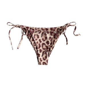 Custom Logo Drawstring <b>String</b> Women's 2-Piece Tanga <b>Thong</b> Bikini Set 100% Cotton Spandex/Nylon Quick Dry Breathable Plus Size - Product Image 3