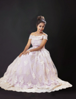 Elegante Vestido de Novia de Gala con Hombros Descubiertos, con Malla Bordada y Tul, Escote Corazón, Estilo Vintage