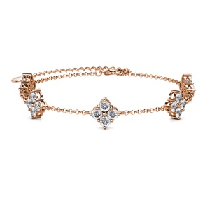 925银Daisini <span class=keywords><strong>18k</strong></span>镀金装饰施华洛世奇水晶珠宝甜美方形网球套女性珠宝 - Product Image 2