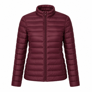 Vêtements d'extérieur pour femmes, veste matelassée personnalisée pour femmes, service OEM, bonne qualité, coupe classique, veste matelassée zippée - Product Image 1