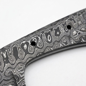 Cuchillo EDC de Acero de Damasco Hecho a Mano para Caza y Bushcraft, Hoja en Bruto para Fabricación de Cuchillos DIY, Componente Directo de Fábrica para Fabricantes - Product Image 2