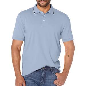 Nuevo Diseño de Camiseta Polo para Hombre, Elegante y Cómoda, Estilo Urbano, Cuello Redondo, Algodón, Tallas Grandes - Product Image 1