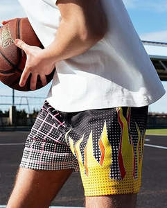 Pantalones Cortos Deportivos para Hombre, Ecológicos, de Secado Rápido, Transpirables, de Poliéster/Algodón, con Logotipo Personalizado, Cintura Elástica Media, Estampados, al por Mayor - Product Image 5