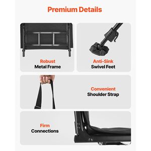 360-Degree Silent Swivel Portable Foldable Hunting Chair Seat Cover Heavy-Duty Steel Frame Ground Stool Seat for <b>Blind</b> Shooting - Product Image 5