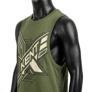 Camiseta sin mangas informal de algodón 100% transpirable y personalizada, con estampado serigrafiado, para hombre y mujer, estilo urbano, OEM, ODM, venta al por mayor, 180 - Product Image 6