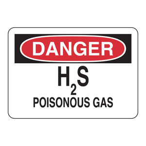 Señal de Seguridad de Advertencia de Gas Tóxico H2S para Interiores/Exteriores, Duradera, de Brady - Product Image 3