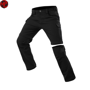 Pantalon cargo convertible imperméable pour homme, séchage rapide, léger, respirant, avec fermeture éclair, pour la randonnée et les activités de plein air, motif uni, polyester - Product Image 1