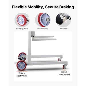 Apilador Manual Multifuncional con Capacidad de 551 Libras, Carretilla Elevadora de Paletas con Altura Máxima de Elevación de 70, Elevador de Materiales - Product Image 6