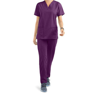 Conjunto de Uniforme Médico de Lona de Primera Calidad para Mujer, Ropa de Trabajo para Enfermeras, Colores y Tallas Personalizables al por Mayor - Product Image 1
