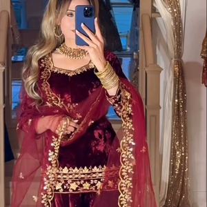 Ramdev Trading MT-4017 Women's Heavy Crep Recycled <b>Materials</b> Quick Dry Lehenga Choli 5mm <b>Sequin</b> Embroidery Sun Protection - Product Image 1