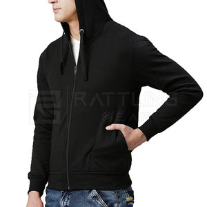 Fabricant de sweats à capuche d'hiver personnalisés grande taille pour hommes bonne qualité 100% coton surdimensionné avec fermeture éclair motif imprimé - Product Image 3