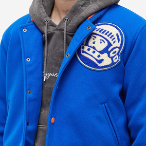 custom of chain chenille patch embroidery leather sleeve white vintage baseball letterman varsity jacket for men <b>Winter</b> Jackets - Product Image 4