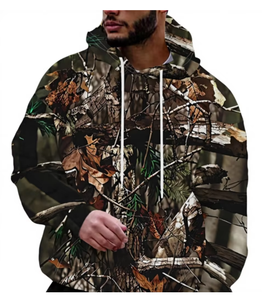 Sweat à capuche Performance pour homme, style sport et décontracté, camouflage, coupe droite, tricoté - Product Image 1