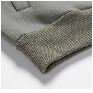 New Arrival Vintage Solid Color <b>Hooded</b> <b>Zip</b> Pullover Hoodie Regular Fit Breathable Zipper Winter Casual Fleece Pocket Quick Men - Product Image 1