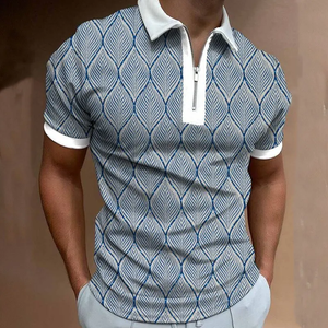 เสื้อเชิ้ตแขนสั้นผู้ชายสำหรับฤดูร้อน ระบายอากาศได้ดี แห้งเร็ว สไตล์ลำลอง แฟชั่น ผลิตจากเส้นใยโพลีเอสเตอร์ 100% - Product Image 1