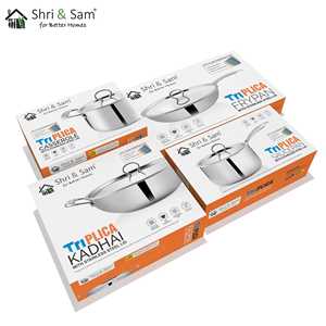 Juego de utensilios de cocina Premium de acero inoxidable Triply de 4 piezas esenciales de cocina - Product Image 2