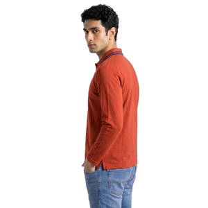 Men's Long Sleeve Polo <b>Shirt</b> Casual Knitted 100% Cotton Turn Down <b>Collar</b> Polo <b>Shirts</b> Men Lightweight Summer Style Polo <b>T</b> <b>Shirts</b> - Product Image 5
