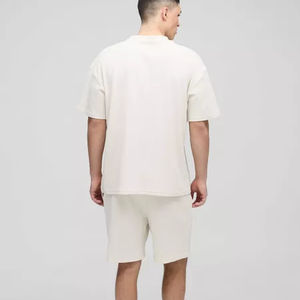 T-shirt unisexe en coton 100% de haute qualité, blanc, luxe, personnalisable avec logo, coupe ample, tricoté, style hip-hop, pour hommes - Product Image 3