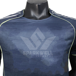 Camiseta de Fútbol para Hombre, Manga Corta, Cuello Redondo, Estampado Geométrico, Absorbe la Humedad, Ajuste Atlético, Todas las Temporadas, 100% Poliéster - Product Image 4