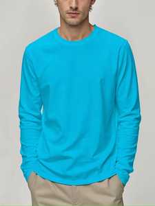 เสื้อยืดพรีเมียมผู้ชายคุณภาพดี 100% ผ้าฝ้าย คอกลม แขนยาว สไตล์สตรีทแวร์ลำลอง พิมพ์ลาย 3 มิติ - Product Image 6