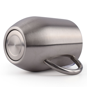 Gobelet à vin personnalisé en acier inoxydable à double paroi isolé, tasse de voyage en forme d'œuf, 12 oz avec poignée - Product Image 3