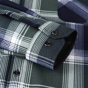 High Quality Men's <b>Flannel</b> <b>Jacket</b> Cotton Casual Long Sleeve Button Up Warm Winter Streetwear <b>Flannel</b> <b>Jacket</b> With Hoodies - Product Image 6