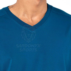 Camisetas con cuello en V para hombre, informales, suaves, transpirables, de algodón, de manga corta, cómodas, a la moda de verano, para entrenamiento y gimnasio - Product Image 6
