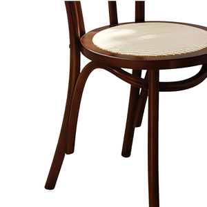 Ensemble bistrot vintage : table carrée en bois foncé avec pieds en fonte et chaises durables au design moderne - Product Image 2