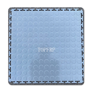 5mm Thick PVC Interlocking Garage Floor Tiles with Coin Pattern Removable <b>Plastic</b> and Vinyl for Basements Workshops Hospitals - Product Image 1