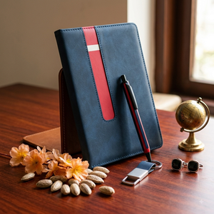 Aurelux RE042 Premium Case Bound PU Leather A5 Multicolor Diary <b>Notebook</b> Executive Office Planner Custom Logo Corporate Gift <b>Set</b> - Product Image 4