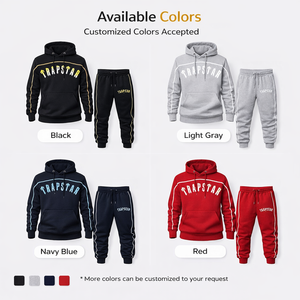 Chándal Deportivo Atlético para Hombre de Último Estilo, Traje Deportivo Cálido de Algodón y Poliéster de Alta Calidad, Chándales Elásticos con Cordón Ajustable de Moda - Product Image 4