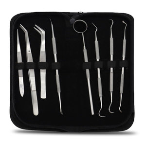 Dental Tools Teeth <b>Cleaning</b> Kit 8pcs Professional Stainless Steel Dental Pick Tooth <b>Scraper</b> Plaque and Tartar Remover Dental - Product Image 1