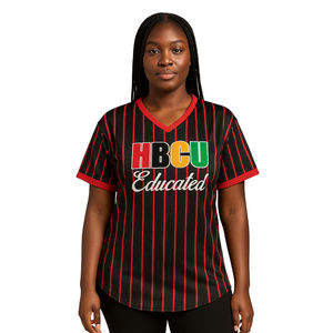 Camiseta de béisbol con bordado de chenilla, estilo jersey, para estudiantes de HBCU y pan africanos, de la hermandad griega Divine Nine Apparel - Product Image 1