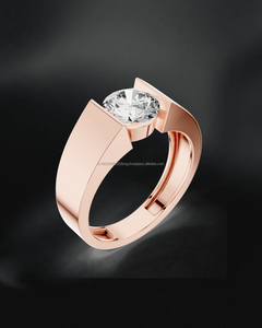 Ophelia 10K Gold Plated Solitaire <b>Engagement</b> <b>Ring</b> with <b>Cubic</b> <b>Zirconia</b> Perfect for Wedding or Proposal - Product Image 1