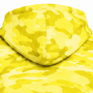 <b>Yellow</b> Camo Winter Pullover <b>Hoodie</b> Men Custom Camouflage Printed Fleece Breathable Kangaroo Pocket Long Sleeve Casual Sportswear - Product Image 4