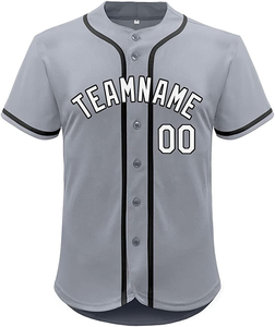 Professional Navy Blue Baseball Jersey With Yellow Trim Button Up Team Apparel Men Youth Match Day Shirt - Product Image 6