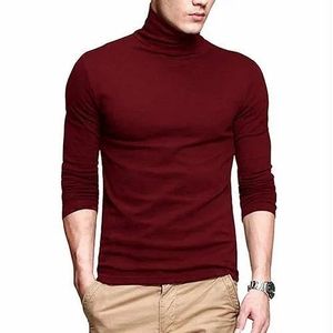T-shirt col roulé uni à manches longues en tissu Oxford écologique pour homme – Qualité supérieure, vente en gros à prix abordable, export direct usine, formel - Product Image 1