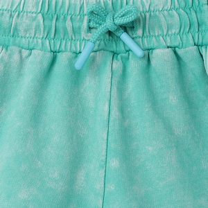 กางเกงขาสั้นผู้ชายแบบย้อมสีเอซิด รุ่นใหม่ล่าสุด ผ้าฝ้าย 100% เฟรนช์เทอร์รี่ฟลีซ ปรับแต่งได้ ทรงวินเทจสไตล์ไฮสตรีท สีซีดแบบซันเฟด - Product Image 3