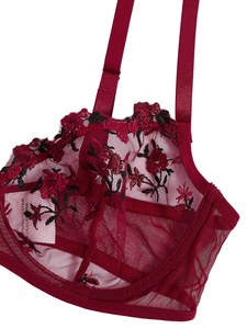 Conjunto de Lencería Femenina Sexy con Bordado de Encaje, Sujetador y Braguitas, Colores y Tallas Personalizables, Alta Calidad 2026 - Product Image 3