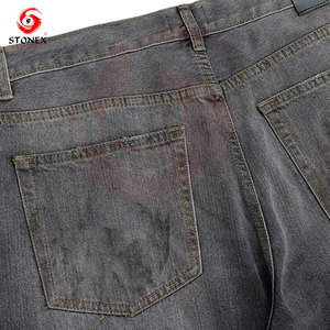 Vaqueros anchos negros vintage personalizados para hombre, pantalones de mezclilla premium desgastados, estilo urbano, corte regular, cintura media, casual - Product Image 5