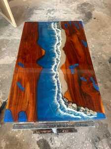 Modern Handmade Resin River <b>Table</b> Solid Wood Live Edge Dining Furniture Custom <b>Epoxy</b> <b>Table</b> for Luxury Home Villa Resort Hotel - Product Image 4