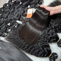 100% Haute Qualité Trame Os Cheveux Raides Meilleure Qualité Longueur 12 14 Pouces Naturel Noir Couleur Prêt À Expédier