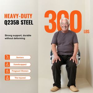 Maniglia di Sicurezza per WC con Capacità di 300 Libbre, Larghezza Regolabile, Facile Installazione, Attrezzatura di Sicurezza per Bagno, Maniglie per Sedili WC per la Maggior Parte dei Modelli - Product Image 4