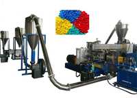 DIVINE MACHINERY SOLUTION Machine de granulation PVC à vis simple avec filtre à tamis et moteur, pour granulés plastiques, 50-60 kg/h, 25 kW, 440 V