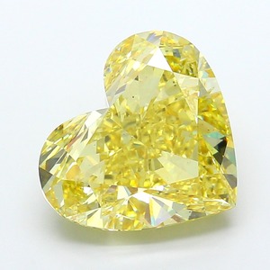 Venta al por mayor B2B 11.11 CT Diamante CVD de Corazón Modificado, Corte Brillante, Amarillo Intenso Fantasía, Claridad VS2, Pulido Excelente, Creado en Laboratorio - Product Image 1