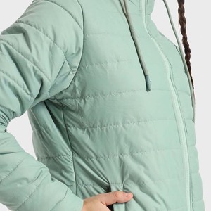 Prix d'usine OEM – Manteau matelassé en toile tricotée personnalisé pour femme, respirant, imperméable, coupe-vent, décontracté pour l'hiver - Product Image 6