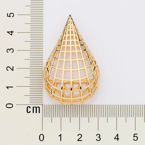 Water Drop Pendant Necklace Real 18K Gold Plated Alloy Minimalist <b>Snake</b> Chain Unisex Everyday Wearing - Product Image 3